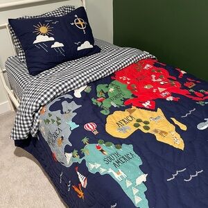 Pottery Barn Kids World Map Quilt & Sham